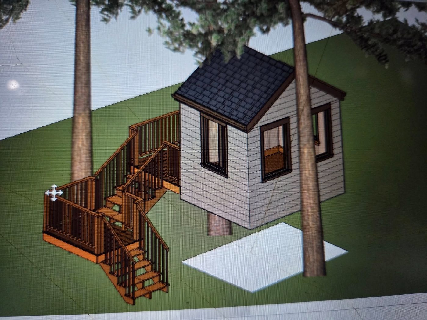 Treehouse design rendering used during project planning